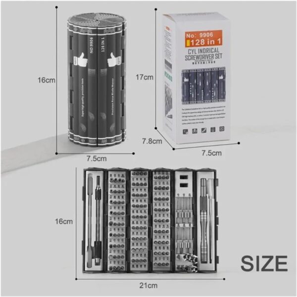 KIT DE DESDONILLADORES DE PRESICION PLEGABLE MULTIFUNCIONAL 128 EN 1 - Image 14