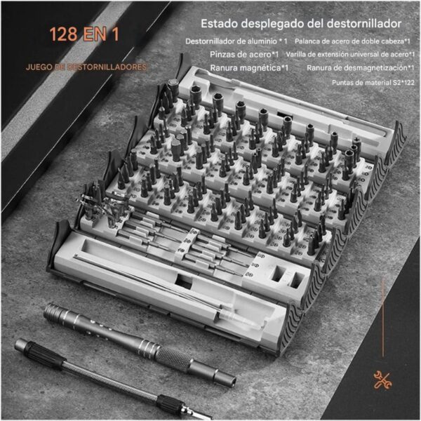 KIT DE DESDONILLADORES DE PRESICION PLEGABLE MULTIFUNCIONAL 128 EN 1 - Image 10