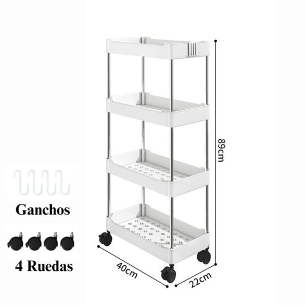 Organizador Estante de 4 Pisos con Ruedas - Image 12