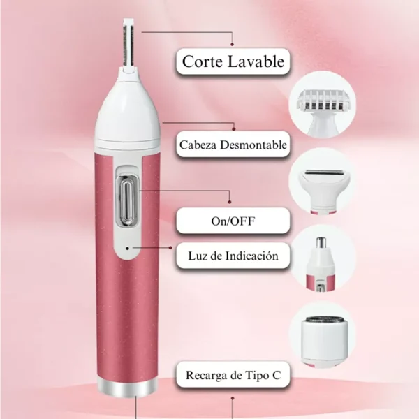 Depiladora Afeitadora Electric Mujer 5en1 Portatil Multi-usos - Image 10