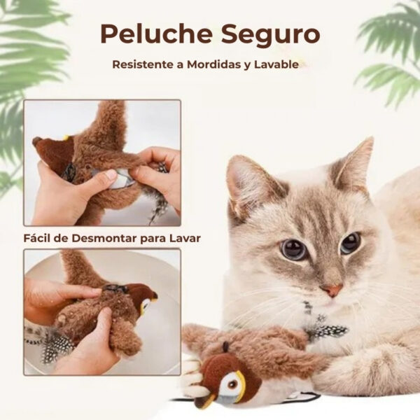 Juguete Eléctrico para Gato – “Gorrión Realista que Vibra y Canta” - Image 2