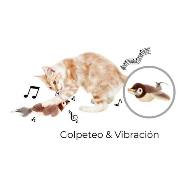 Juguete Eléctrico para Gato – “Gorrión Realista que Vibra y Canta” - Image 5