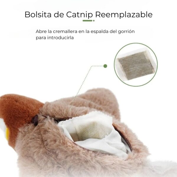 Juguete Eléctrico para Gato – “Gorrión Realista que Vibra y Canta” - Image 4