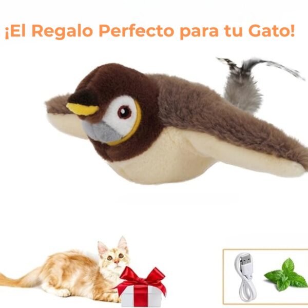 Juguete Eléctrico para Gato – “Gorrión Realista que Vibra y Canta” - Image 6