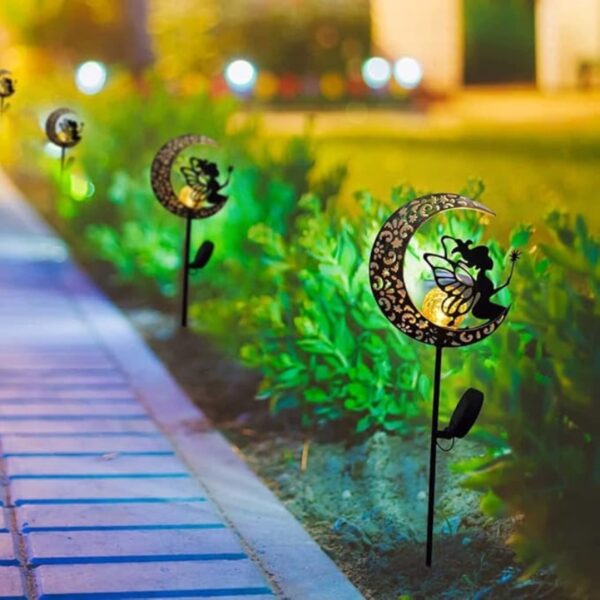Estaca Luz Solar Decorativa - Modelo “Hada Lunar con Varita Mágica” - Image 2
