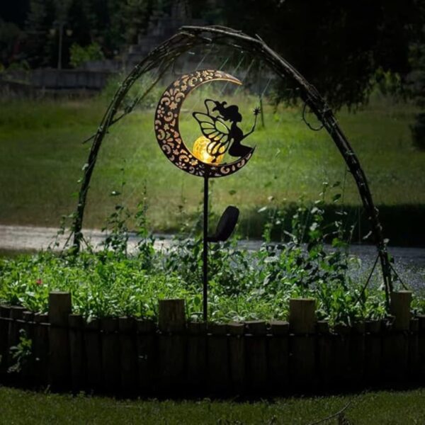 Estaca Luz Solar Decorativa - Modelo “Hada Lunar con Varita Mágica” - Image 5