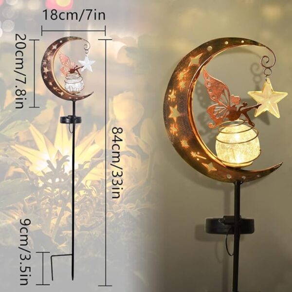 Estaca Luz Solar Decorativa Exterior - Modelo "Hada Lunar Estrella" - Image 11
