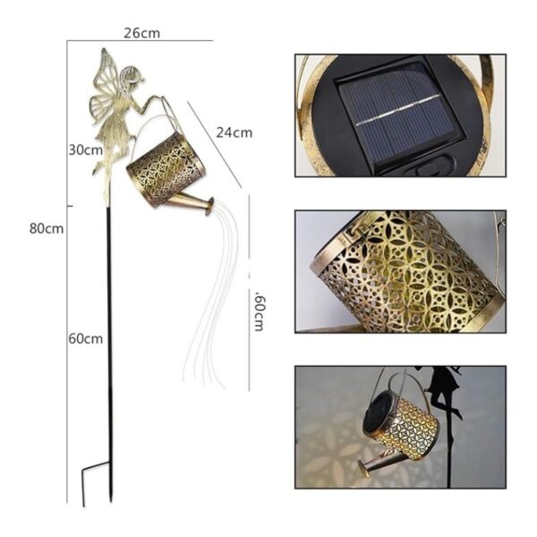 Estaca Luz Solar Decorativa Exterior - Modelo “Hada Regadera” - Image 6