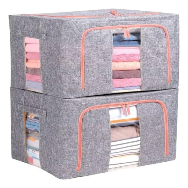 Caja Organizadora De Ropa Plegable Con Ventana Frontal Y Cierre | Almacenamiento Ropa, Toallas Y Sábanas