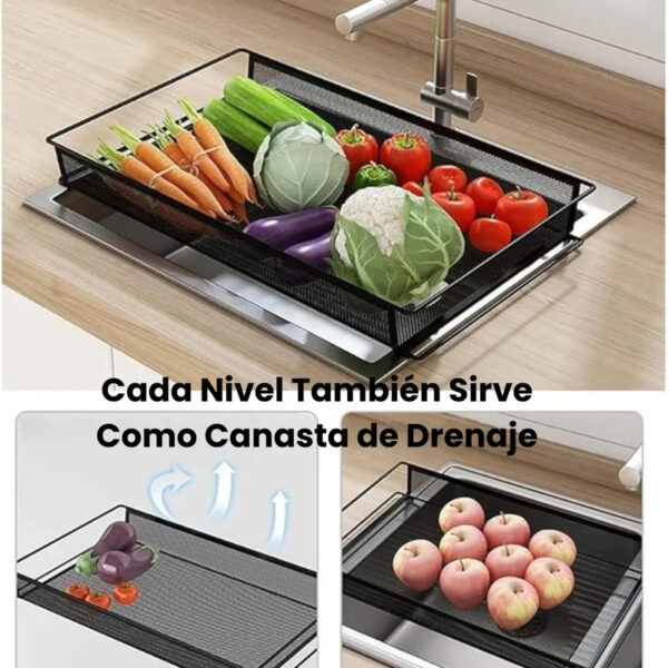 Carrito Organizador Multiuso con Estantes y Ruedas Negro| Cocina, Baño y Habitaciones - Image 10