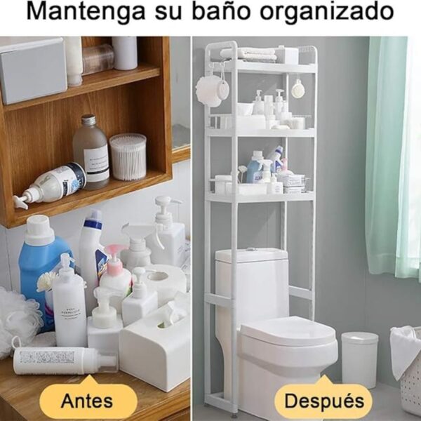 Organizador de Baño Sobre Inodoro 3 Niveles con Gancho – Orden y Practicidad - Image 10