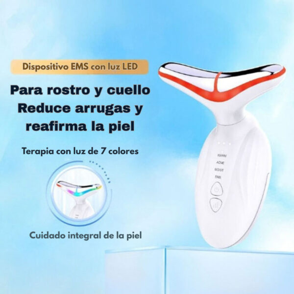 Masajeador Antienvejecimiento Facial Cuello Lifting EMS D836 Blanco - Image 4