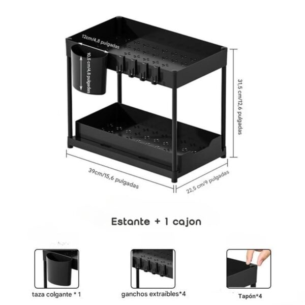 Organizador De Condimentos y Especias Cocina con Cajón Extraíble | Multiuso para Cocina, Baño o Escritorio - Image 2