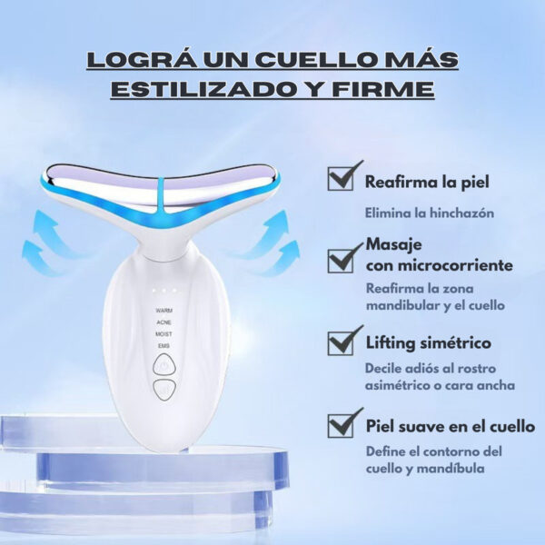 Masajeador Antienvejecimiento Facial Cuello Lifting EMS D836 Blanco - Image 3