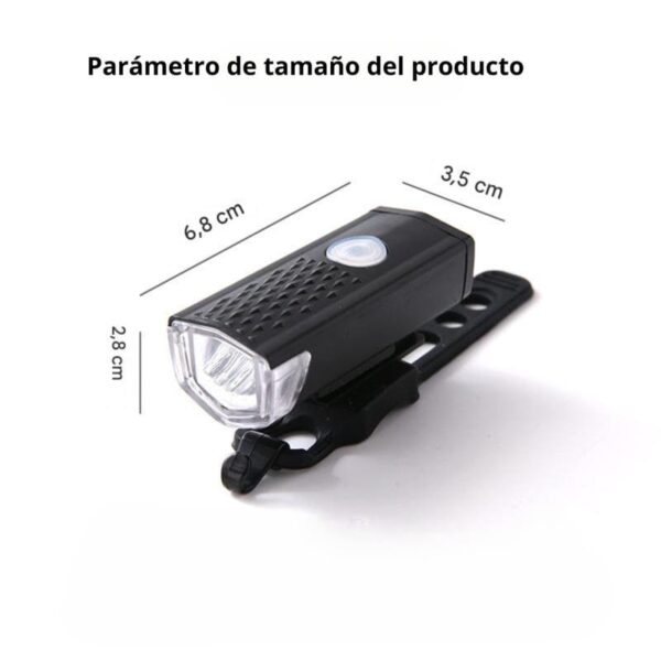 Kit Luces LED Bicicleta USB Delantera y Trasera | Impermeable y Recargable - Image 3