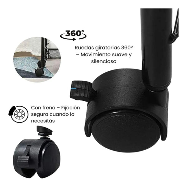 Carrito Organizador Multiuso con Estantes y Ruedas Negro| Cocina, Baño y Habitaciones - Image 2