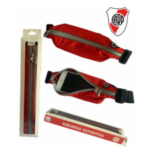 Riñonera River Plate Deportiva Extensible Impermeable | Licencia Oficial | Running y Uso Diario