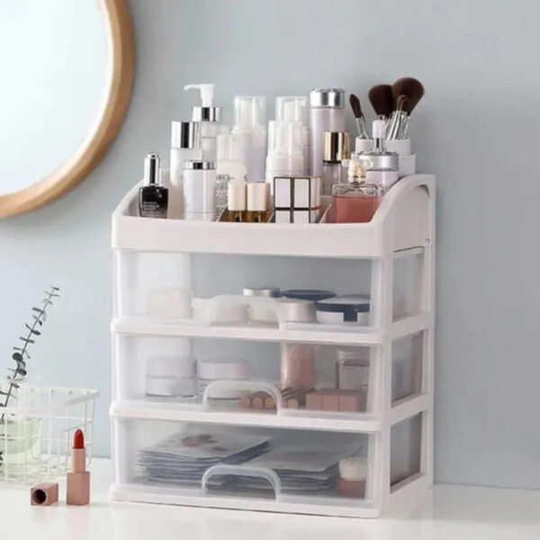 Organizador de Maquillaje y Cosméticos 3 Cajones 4 Niveles Blanco | Orden y Estilo - Image 6