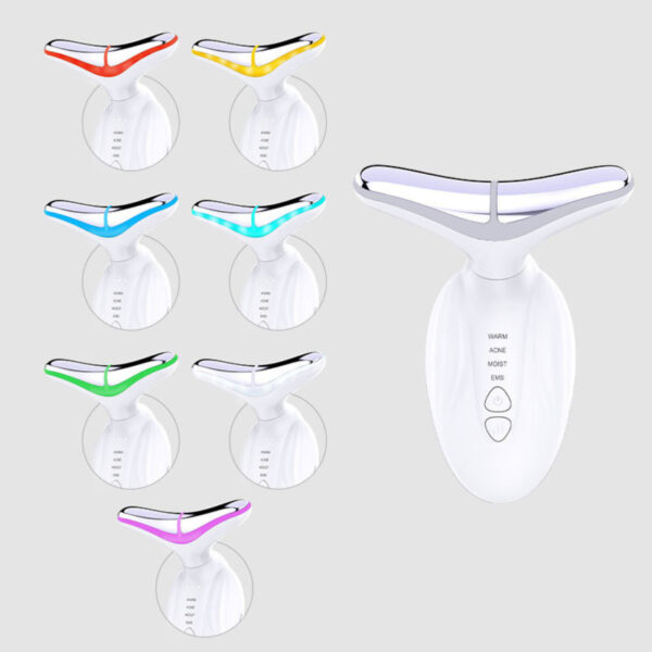 Masajeador Antienvejecimiento Facial Cuello Lifting EMS D836 Blanco