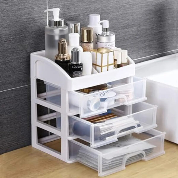 Organizador de Maquillaje y Cosméticos 3 Cajones 4 Niveles Blanco | Orden y Estilo - Image 5