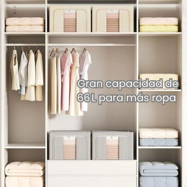 Caja Organizadora De Ropa Plegable Con Ventana Frontal Y Cierre | Almacenamiento Ropa, Toallas Y Sábanas - Image 5
