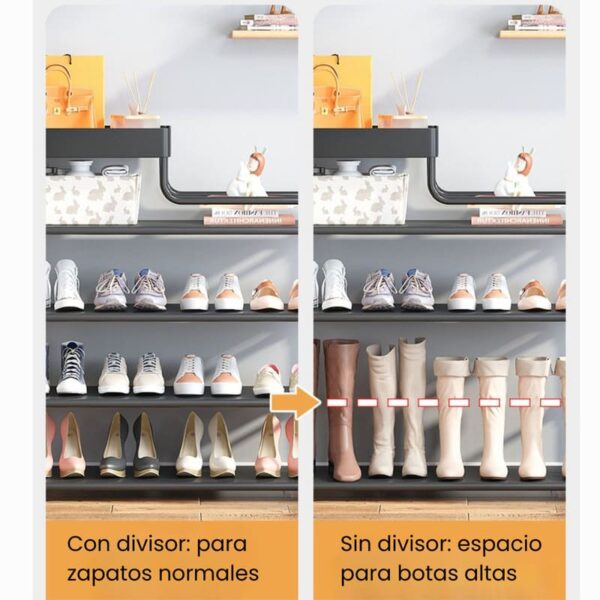 Zapatero Organizador Metálico 3 Niveles Para Entrada | Mueble para Zapatos, Botas y Tacones - Image 9