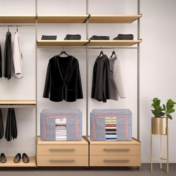 Caja Organizadora De Ropa Plegable Con Ventana Frontal Y Cierre | Almacenamiento Ropa, Toallas Y Sábanas - Image 6