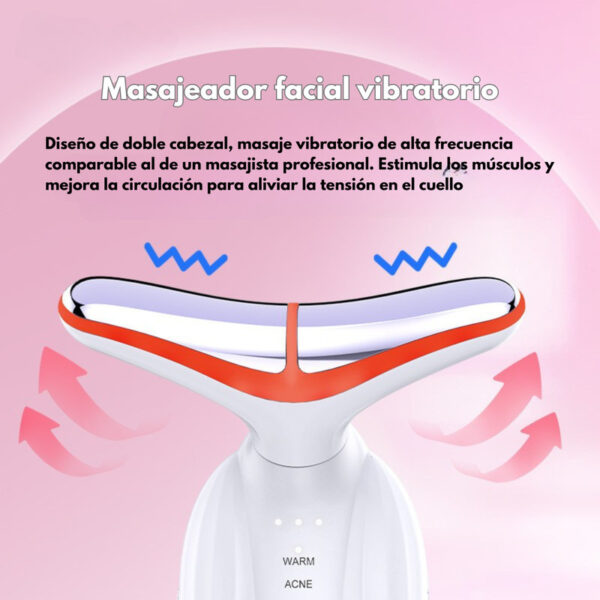 Masajeador Antienvejecimiento Facial Cuello Lifting EMS D836 Blanco - Image 7