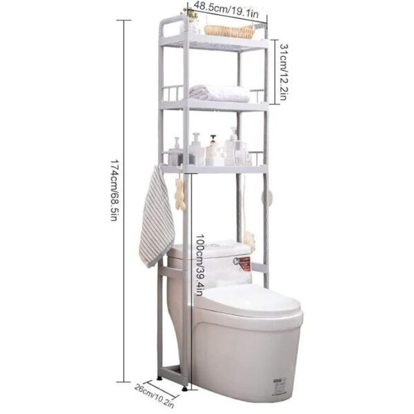 Organizador de Baño Sobre Inodoro 3 Niveles con Gancho – Orden y Practicidad - Image 3