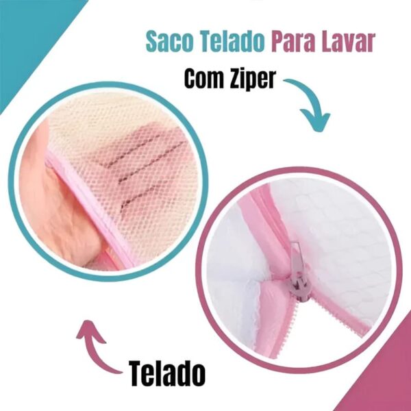 Bolsa Cilíndrica de Malla Doble para Lavado de Ropa Delicada - Image 5