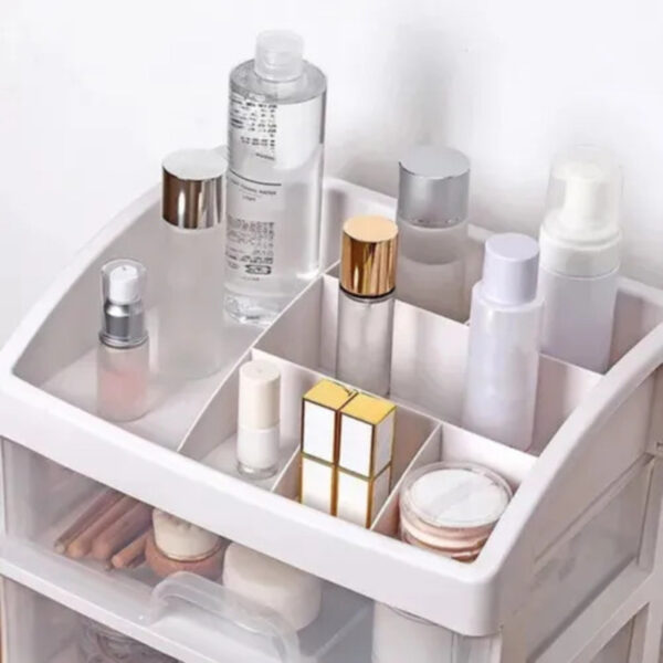 Organizador de Maquillaje y Cosméticos 3 Cajones 4 Niveles Blanco | Orden y Estilo - Image 2