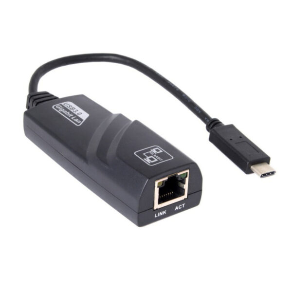 Adaptador de Red USB C a Ethernet RJ45 10/100/1000 Mbps | Conexión estable y rápida para laptops, MacBook, TV Box y más | Plug & Play | Alta compatibilidad