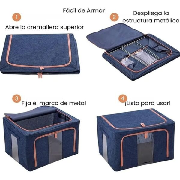 Caja Organizadora De Ropa Plegable Con Ventana Frontal Y Cierre | Almacenamiento Ropa, Toallas Y Sábanas - Image 8