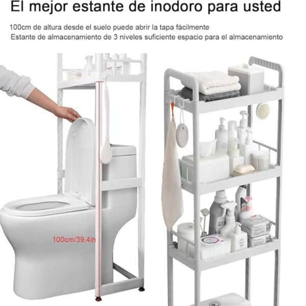 Organizador de Baño Sobre Inodoro 3 Niveles con Gancho – Orden y Practicidad - Image 9