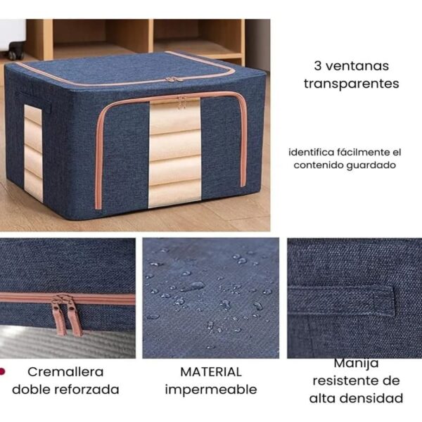 Caja Organizadora De Ropa Plegable Con Ventana Frontal Y Cierre | Almacenamiento Ropa, Toallas Y Sábanas - Image 9