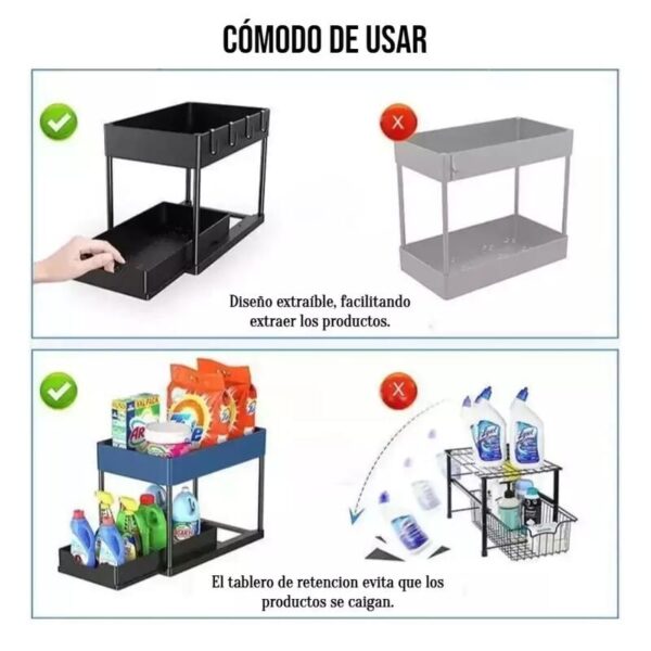 Organizador De Condimentos y Especias Cocina con Cajón Extraíble | Multiuso para Cocina, Baño o Escritorio - Image 3