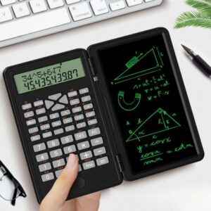 Calculadora Científica con Pizarra LCD | Plegable y Portátil