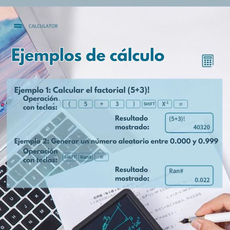 Calculadora Científica con Pizarra LCD | Plegable y Portátil - Image 9