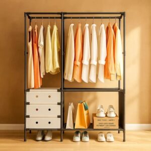 Armario perchero 2 filas antipolvo